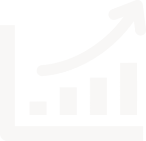 Ascending graph icon with upwards arrow